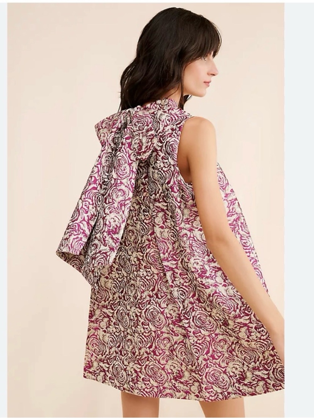 Anthropologie Brocade Mini Shift Dress